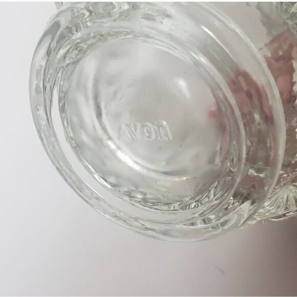VINTAGE AVON Diamond Cut Crystal Clear Glass Bowl Decor Candle Dish - Picture 3 of 7